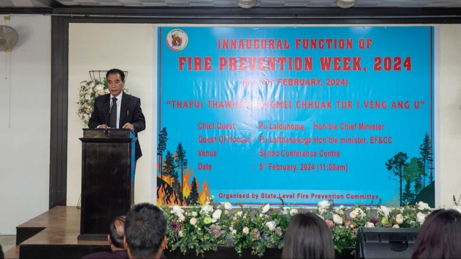 Mizoram CM Lalduhoma inaugurates Fire Prevention Week 2024 Mizoram CM Lalduhoma inaugurates Fire Prevention Week 2024