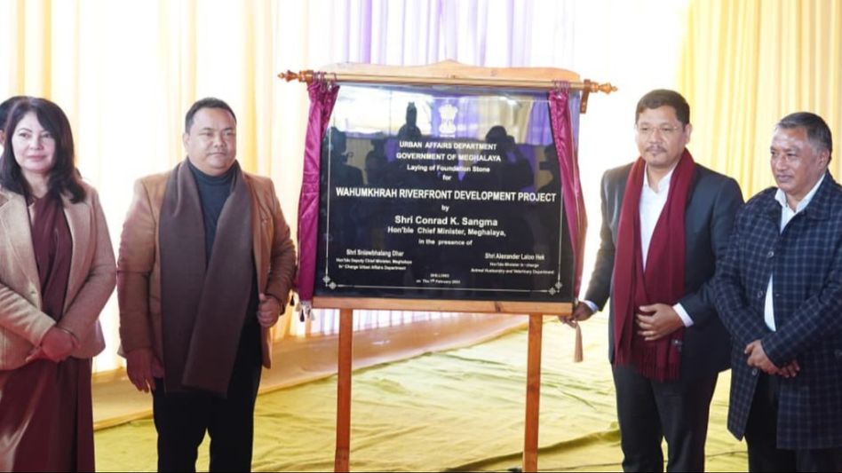 Meghalaya CM lays foundation for Wah Umkhrah riverfront development project worth Rs 39 crore Meghalaya CM lays foundation for Wah Umkhrah riverfront development project worth Rs 39 crore