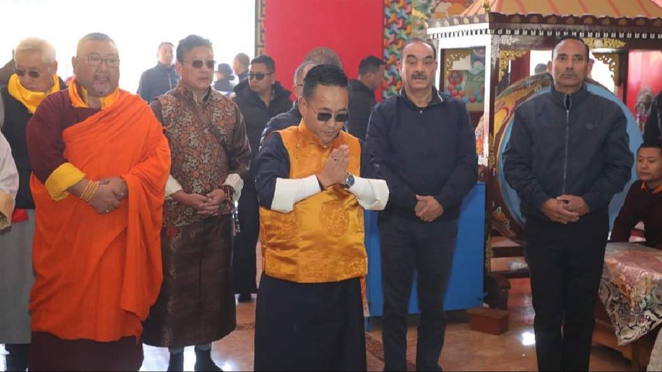Sikkim CM Prem Singh Tamang attends consecration ceremony of Endum Chorten at Enchey Monastery Sikkim CM Prem Singh Tamang attends consecration ceremony of Endum Chorten at Enchey Monastery