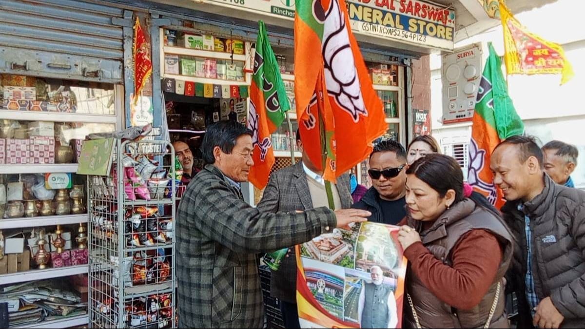 Sikkim BJP Mahila Morcha distributes central government schemes handbook in Rinchenpong