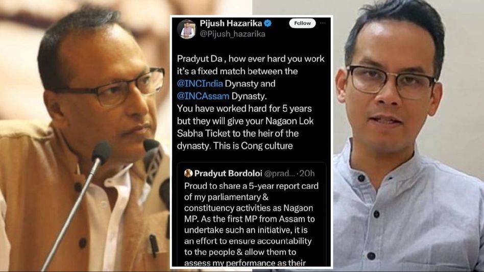 Will it be Gaurav Gogoi or Pradyut Bordoloi from Nagaon? Assam BJP Minister claims 'fixed match' between Congress national dynasty and state dynasty Will it be Gaurav Gogoi or Pradyut Bordoloi from Nagaon? Assam BJP Minister claims 'fixed match' between Congress national dynasty and state dynasty