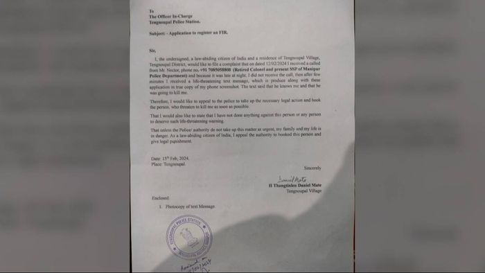 Manipur: Complaint filed against police personnel for allegedly threatening a resident in Tengnoupal