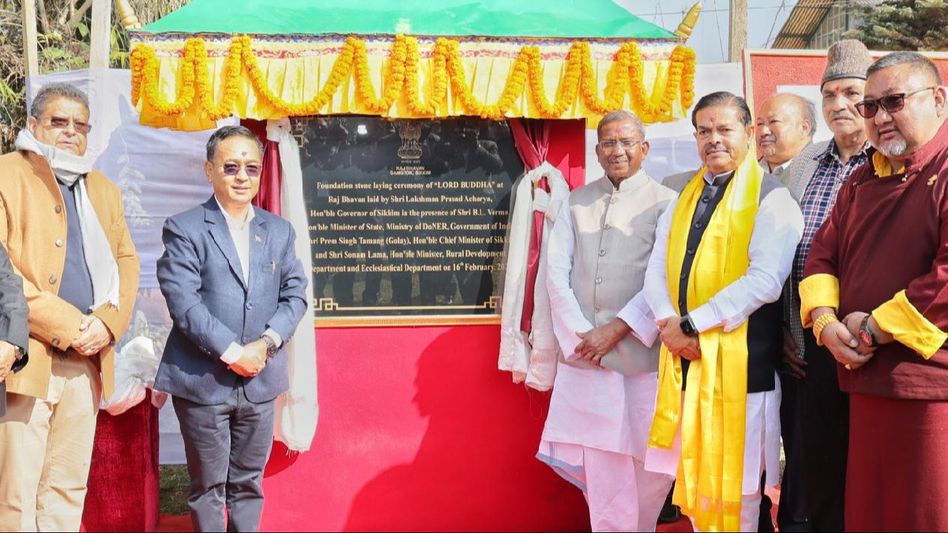Sikkim Governor lays foundation for Buddha statue as part of 'Hamro Sankalp: Viksit Bharat Pushpit Sikkim' initiative Sikkim Governor lays foundation for Buddha statue as part of 'Hamro Sankalp: Viksit Bharat Pushpit Sikkim' initiative