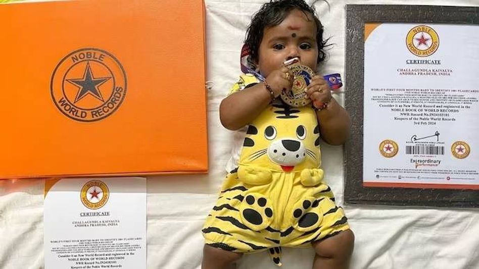 Four-month-old Andhra Pradesh toddler bags world record for identifying 120 things Four-month-old Andhra Pradesh toddler bags world record for identifying 120 things