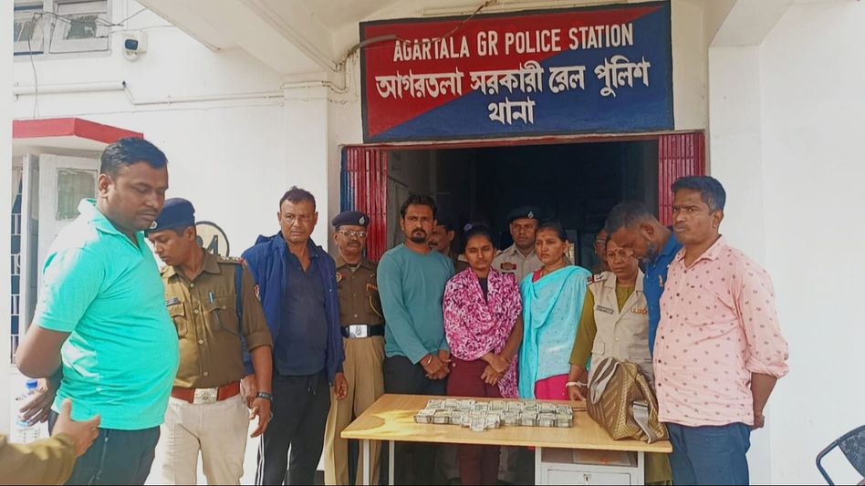 Tripura: Rs 77 lakh in cash seized from train, three held Tripura: Rs 77 lakh in cash seized from train, three held