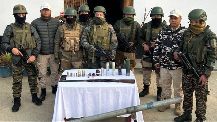 Manipur: Security forces recover cache of arms in hill and valley districts