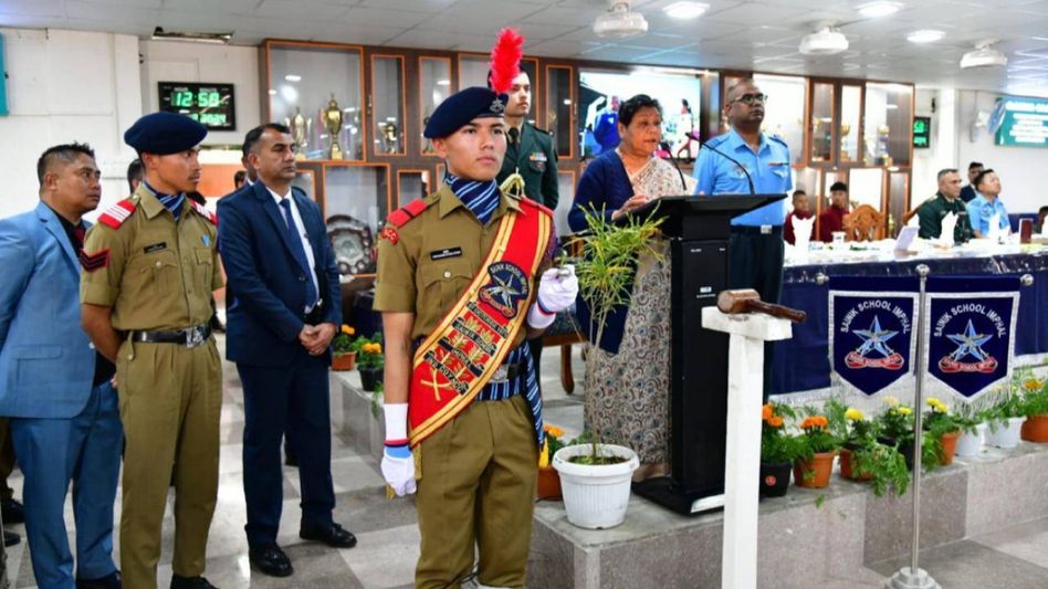 Manipur Governor Anusuiya Uikey inaugurates new auditorium of Sainik School, Imphal Manipur Governor Anusuiya Uikey inaugurates new auditorium of Sainik School, Imphal