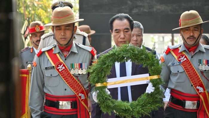 Mizoram CM Lalduhoma pays tribute at Assam Rifles Memorial on Statehood Day