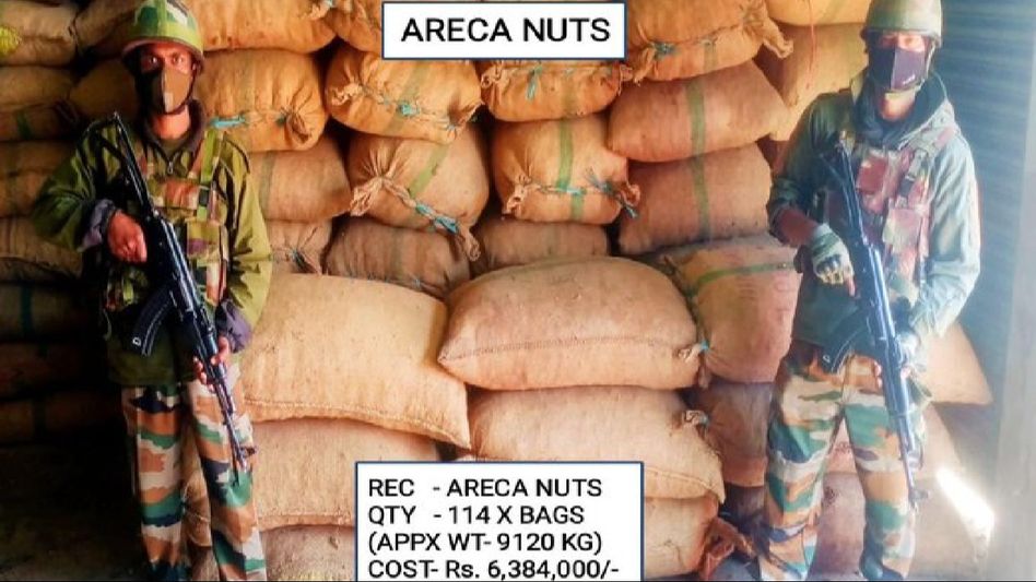 Mizoram: Illegal areca nuts worth Rs 63.84 lakh seized in Champhai district Mizoram: Illegal areca nuts worth Rs 63.84 lakh seized in Champhai district