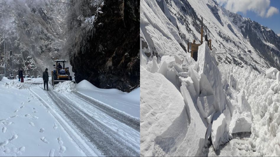Heavy snowfall in Sikkim disrupts normal life, lines of communication suffer extensive damage Heavy snowfall in Sikkim disrupts normal life, lines of communication suffer extensive damage