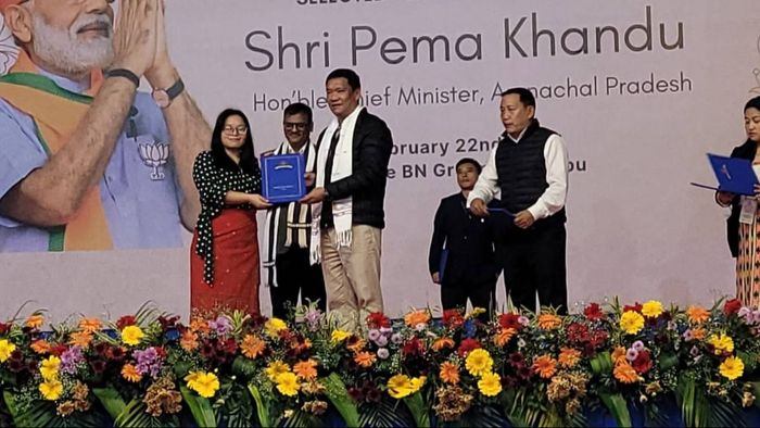 Arunachal CM Pema Khandu felicitates 1256 newly appointed government employees, flags off Boleros for child protection