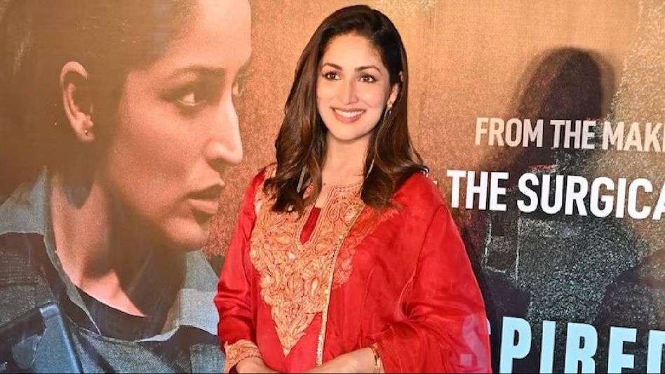 'Article 370' screening: Yami Gautam shines in red salwar suit 'Article 370' screening: Yami Gautam shines in red salwar suit