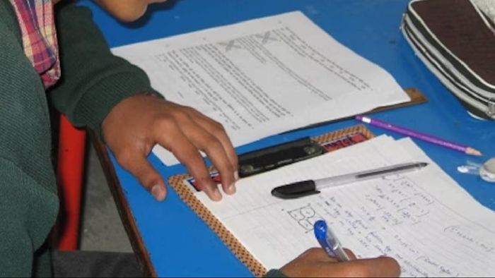 The UP Board exams began with strict anti-cheating measures • Over 3 lakh students abstained from the exams on the first day
