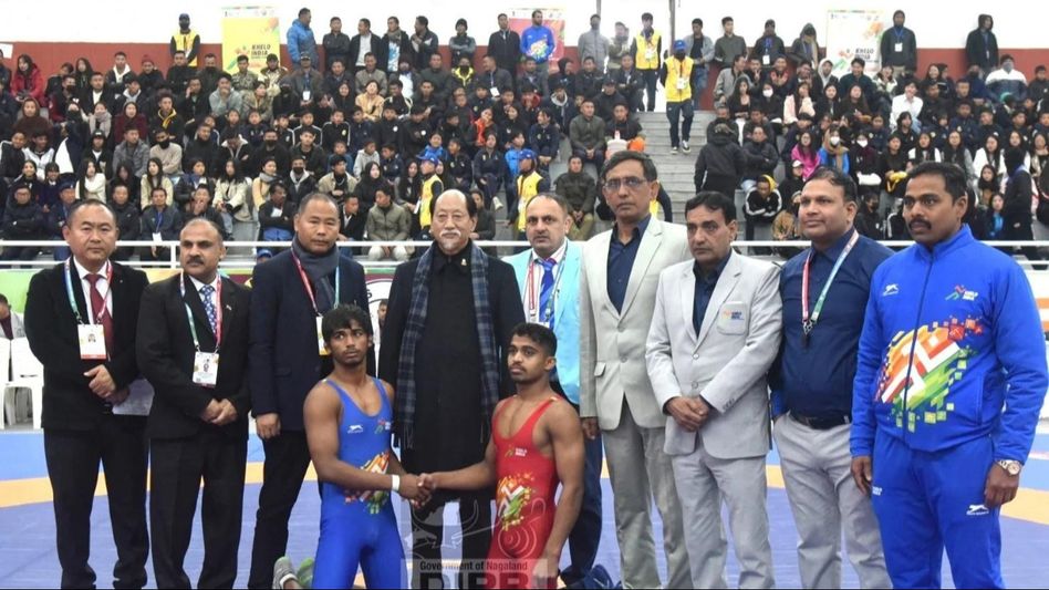 Nagaland CM Rio inaugurates Khelo India University Games wrestling event in Kohima Nagaland CM Rio inaugurates Khelo India University Games wrestling event in Kohima