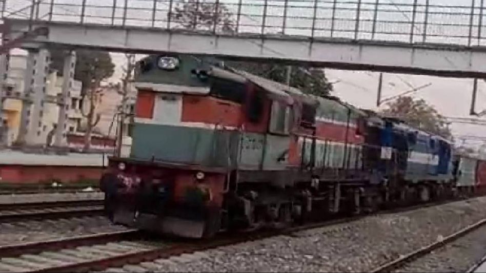 Freight train at Kathua Station moves without a driver Freight train at Kathua Station moves without a driver