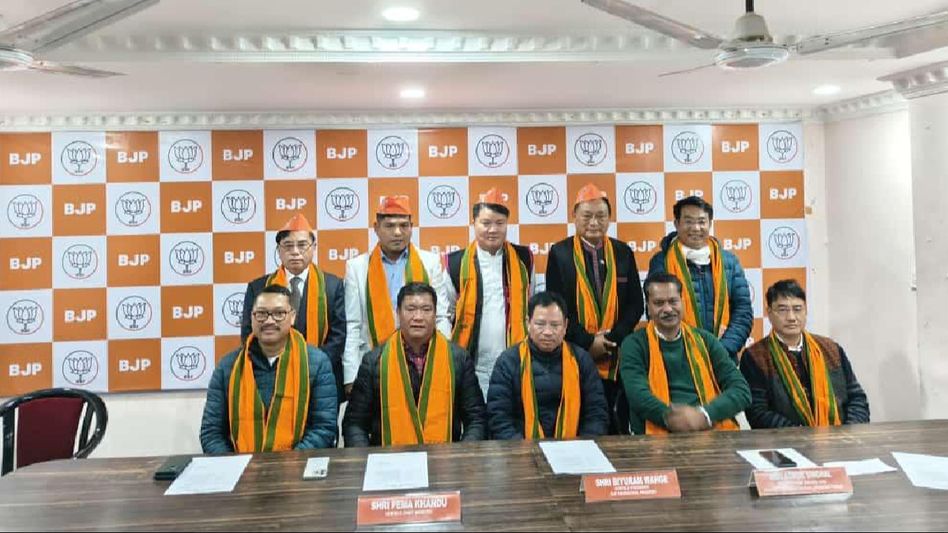Arunachal: Crisis deepens for Congress as 2 legislators join BJP during programme in state party office Arunachal: Crisis deepens for Congress as 2 legislators join BJP during programme in state party office