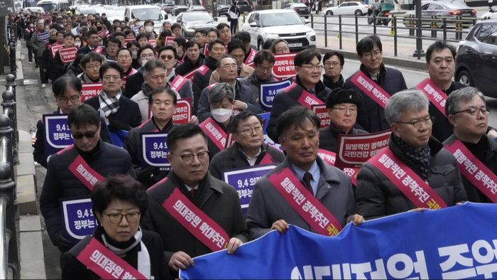 Young doctor's protest in South Korea
