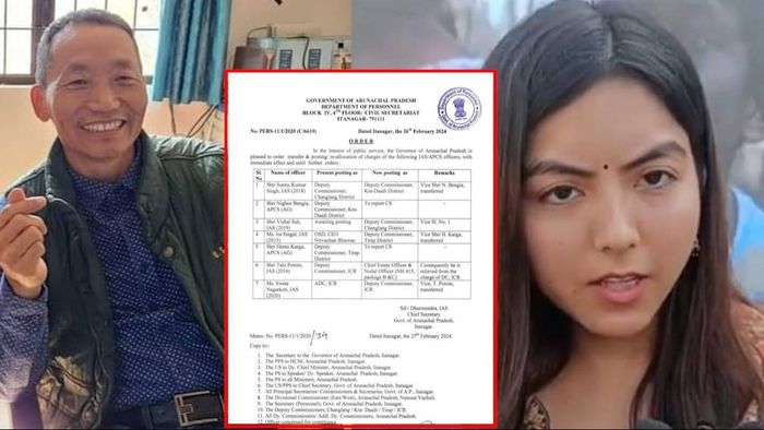 Arunachal: Government appoints Talo Potom as Chief Estate Officer, IAS Shweta Nagarkoti as DC of Itanagar
