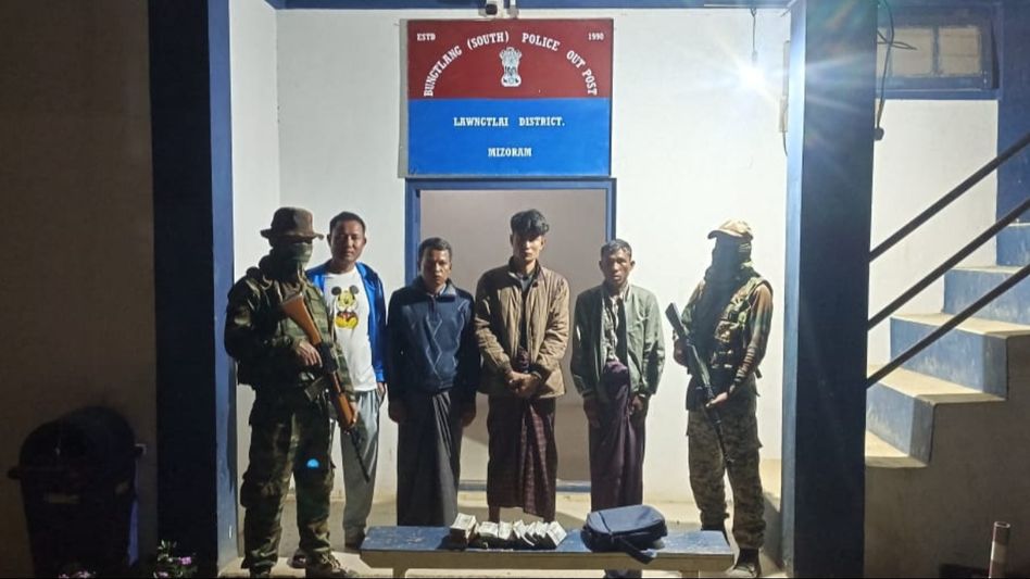 Mizoram: Five Myanmar nationals held with Indian currency Mizoram: Five Myanmar nationals held with Indian currency