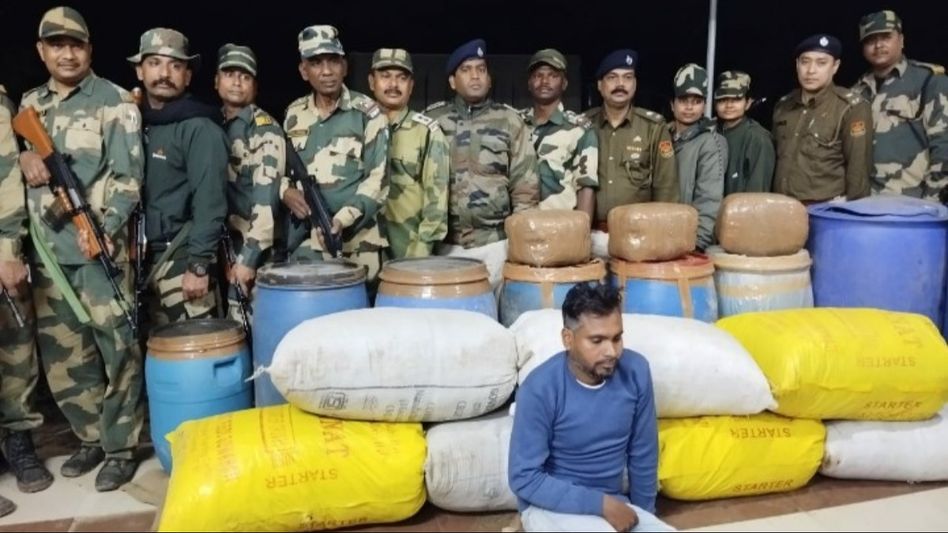 Manipur police destroy massive cache of narcotics in Imphal West Manipur police destroy massive cache of narcotics in Imphal West
