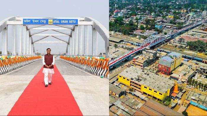 Assam: Himanta Biswa Sarma inaugurates Rs 42 crore Atal Uran Setu to ease congestion in Barpeta Road