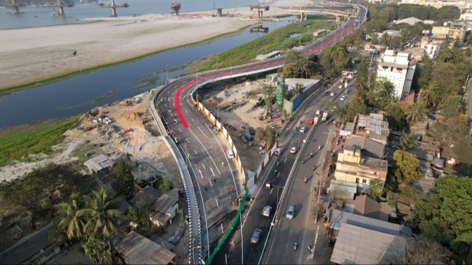 Himanta Biswa Sarma inaugurates south bank corridor of the Guwahati-North Guwahati bridge Himanta Biswa Sarma inaugurates south bank corridor of the Guwahati-North Guwahati bridge