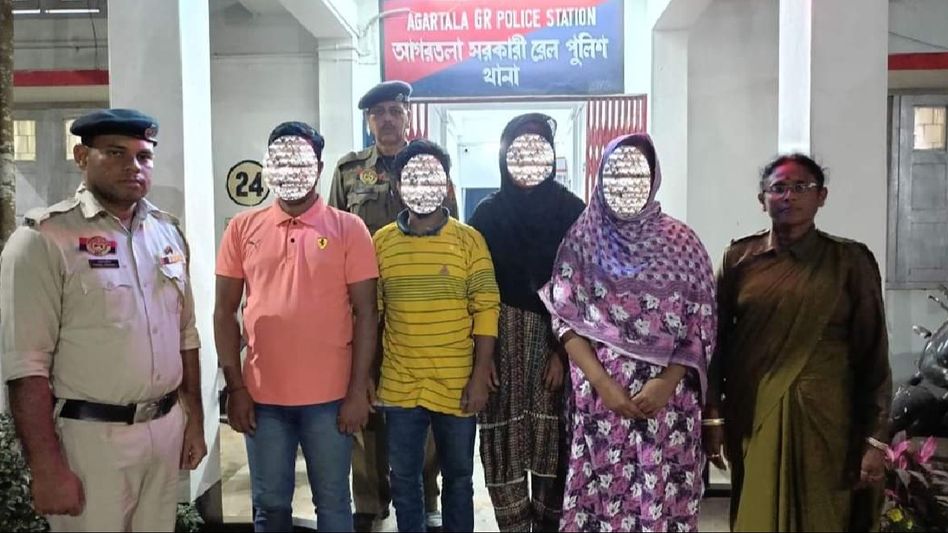 Tripura: 4 Bangladeshi nationals held from Agartala railway station Tripura: 4 Bangladeshi nationals held from Agartala railway station