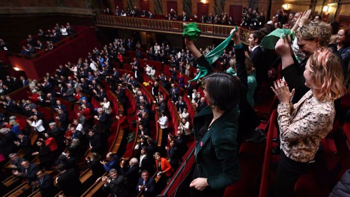 France becomes the first country to enshrine abortion rights in the Constitution