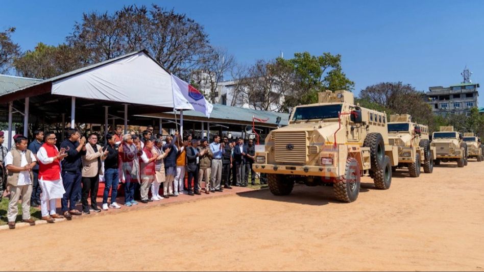 Manipur CM N Biren Singh launches mine protected vehicles in state Manipur CM N Biren Singh launches mine protected vehicles in state
