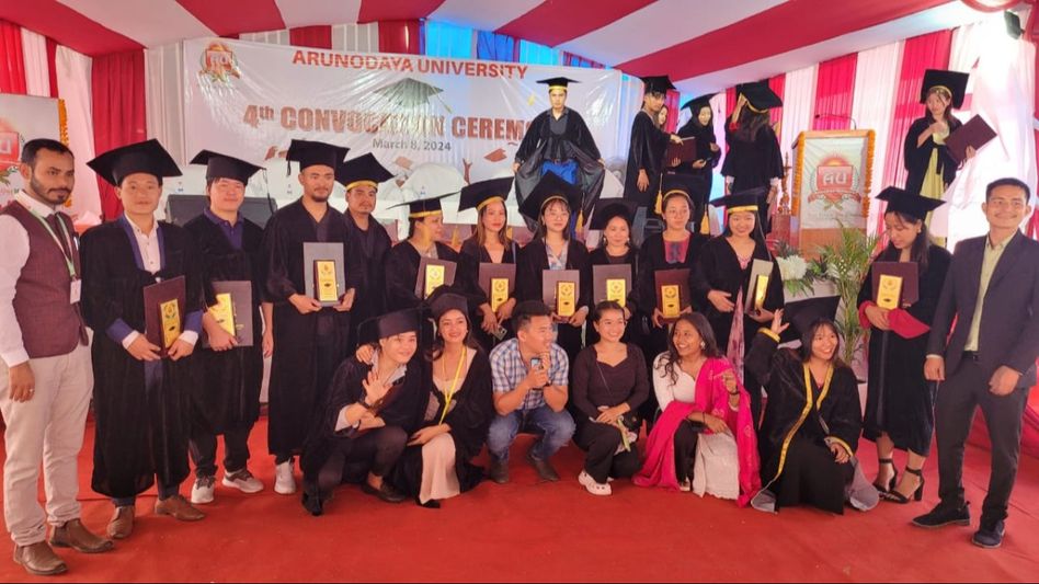 Arunachal: Eight students awarded gold medals at Arunodaya University's convocation ceremony on International Women's Day Arunachal: Eight students awarded gold medals at Arunodaya University's convocation ceremony on International Women's Day