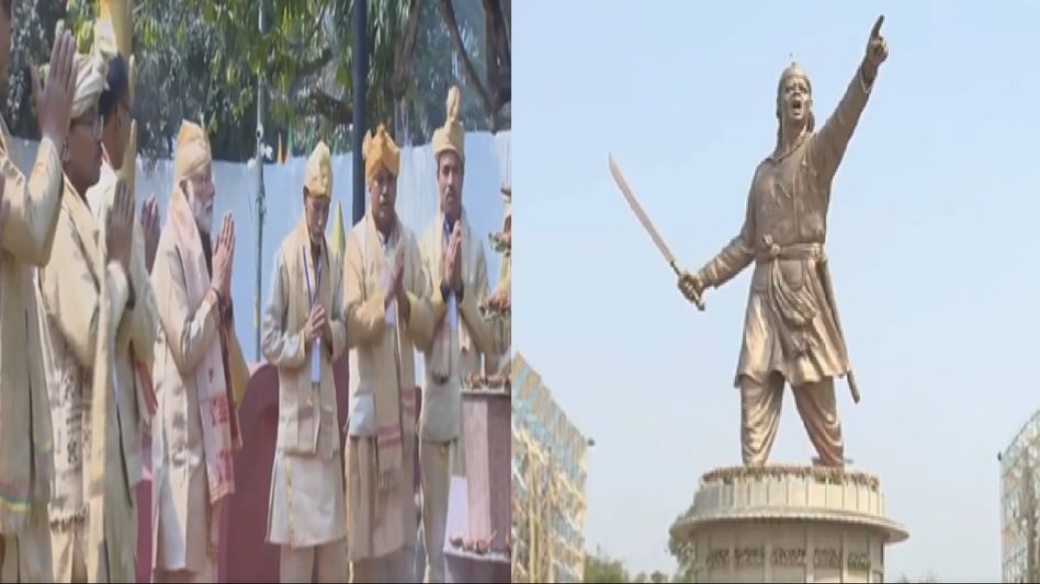 PM Modi unveils statue of great Ahom general Lachit Barphukan in Jorhat PM Modi unveils statue of great Ahom general Lachit Barphukan in Jorhat