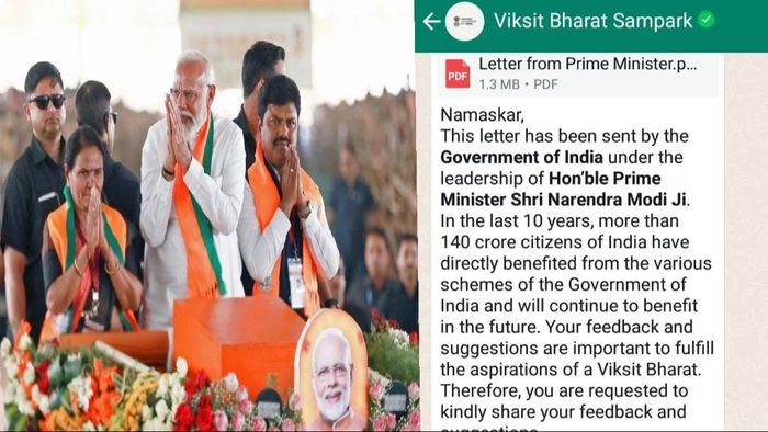 Opposition asks EC to act against PM’s Whatsapp message on ‘Viksit Bharat’