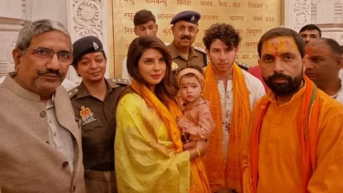 Bollywood, Priyanka Chopra, Nick Jonas, Ram Mandir, Ayodhya, Malti Marie, Temple Visit