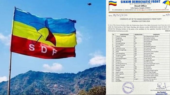 Sikkim: SDF announces first list of candidates for state assembly elections