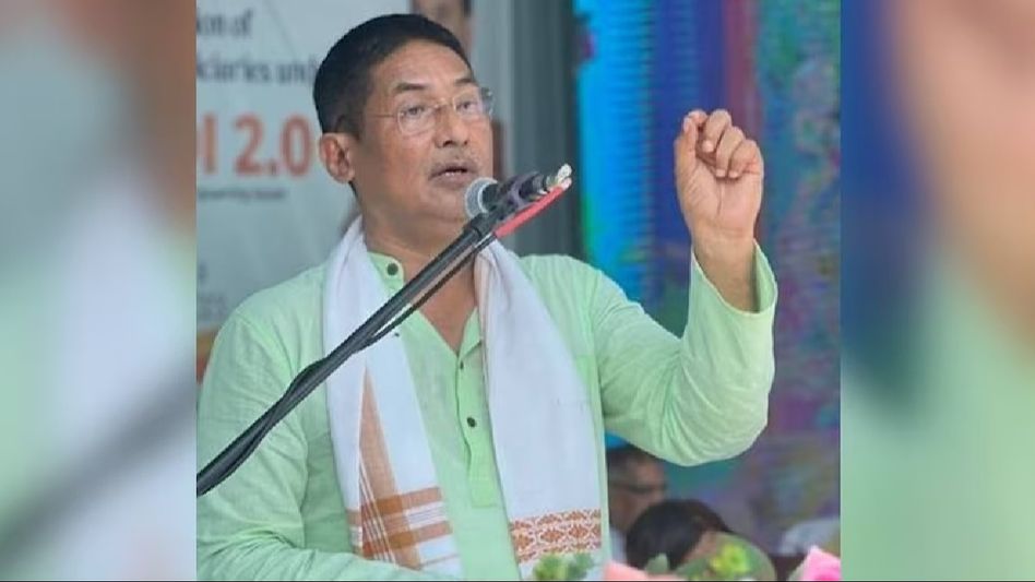 Assam: Lok Sabha MP Pradan Baruah files nomination in Lakhimpur for upcoming general elections  Assam: Lok Sabha MP Pradan Baruah files nomination in Lakhimpur for upcoming general elections