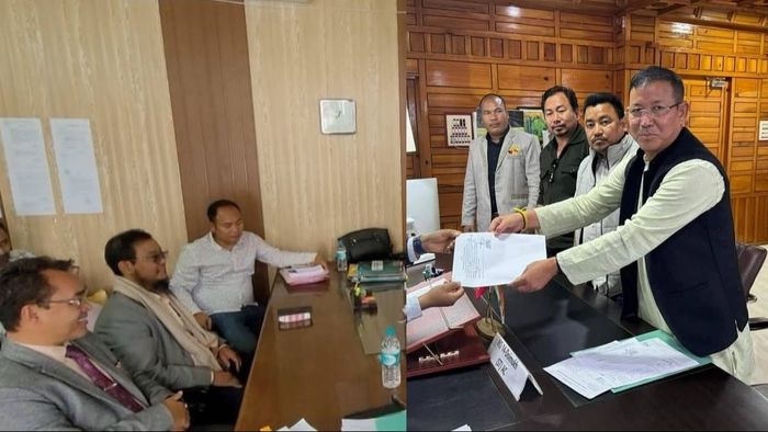 Peoples Party of Arunachal and Bharatiya Janata Party candidates file nominations for imminent Papum Pare district elections