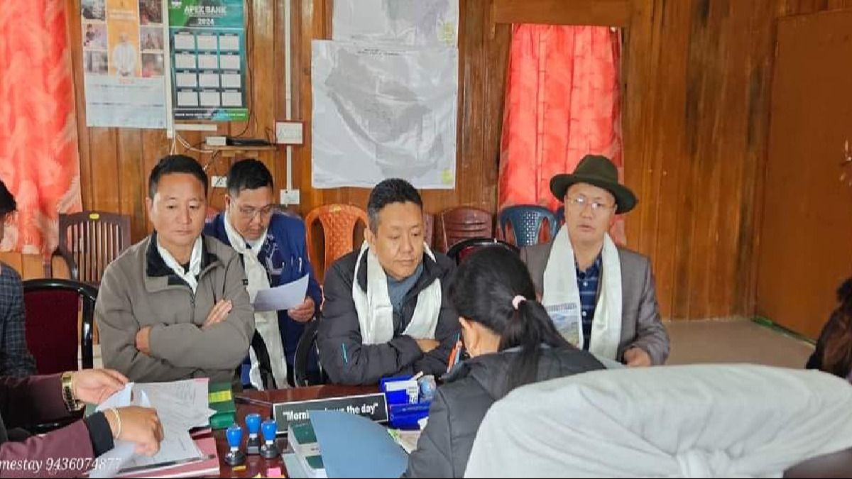 Arunachal Pradesh MLA Pasang Dorjee Sona files nomination for 2024 Assembly election