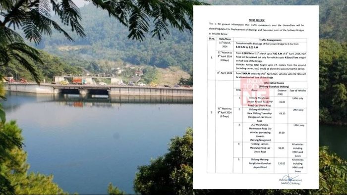 Maintenance Work to Commence on Meghalaya's Umiam Bridge, Traffic Movement to be Altered