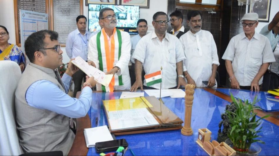 Tripura: Congress candidate Asish Kumar Saha files nomination, says LS polls crucial for restoring democracy Tripura: Congress candidate Asish Kumar Saha files nomination, says LS polls crucial for restoring democracy