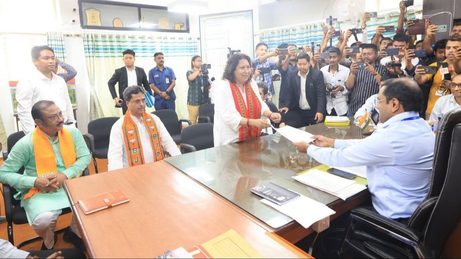Kriti Singh Debbarma files nomination for Tripura East seat, CM said candidates to win with record votes Kriti Singh Debbarma files nomination for Tripura East seat, CM said candidates to win with record votes