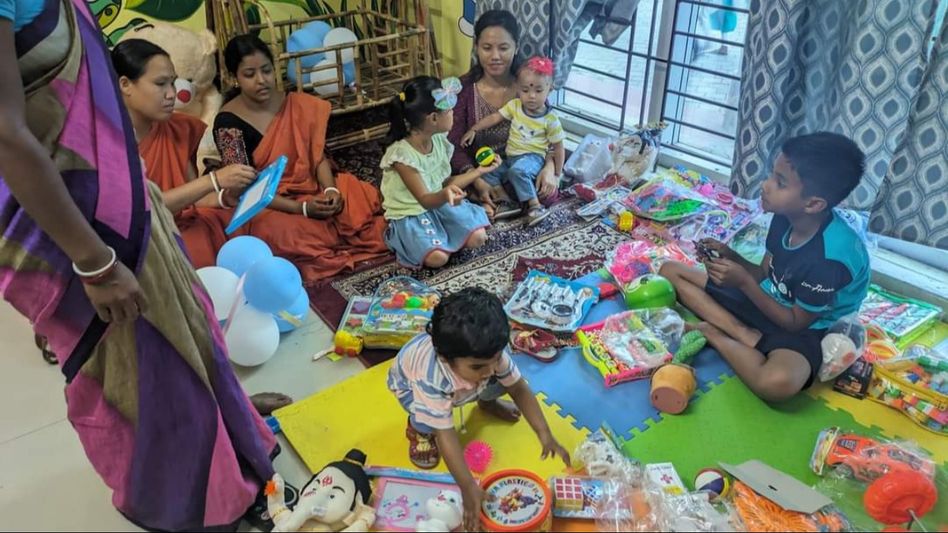 Tripura: Creche facility debuts at Khowai District Magistrate office for Lok Sabha polls Tripura: Creche facility debuts at Khowai District Magistrate office for Lok Sabha polls