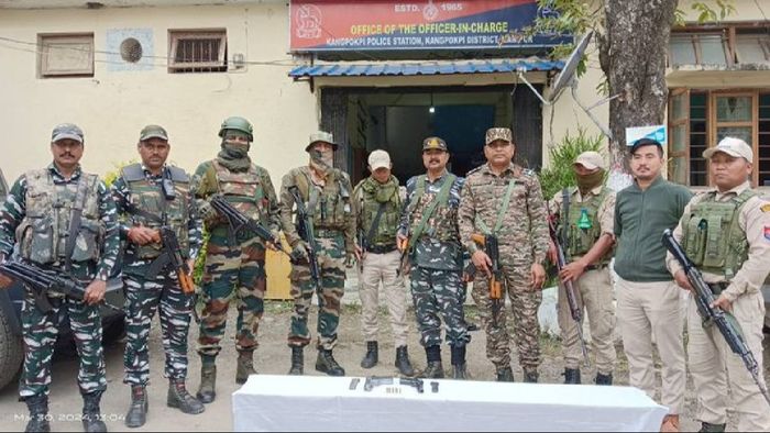 Security operations conducted across Manipur's hill and valley districts. Significant recoveries made, including firearms and ammunition