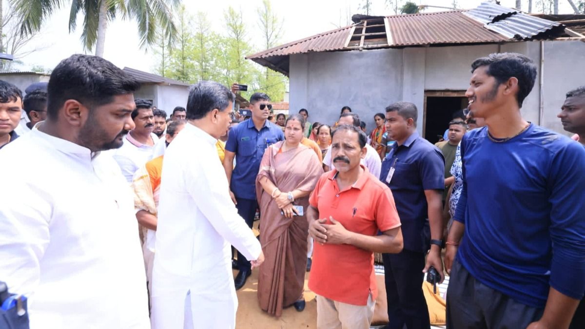 Tripura, Chief Minister, Dr. Manik Saha, Cyclone, Visit, Support, Aid, Sepahijala District, Lembutali village, Disaster Management fund, Lok Sabha elections