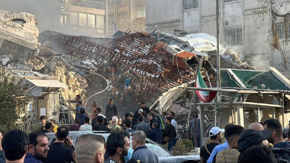 Iranian embassy bombed in Syria in suspected Israeli airstrike, top commander killed Iranian embassy bombed in Syria in suspected Israeli airstrike, top commander killed