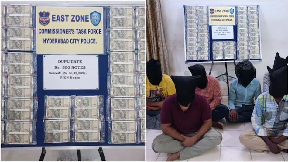 Hyderabad Police bust fake currency ring, 6 arrested and Rs 36.35 lakh counterfeit notes seized Hyderabad Police bust fake currency ring, 6 arrested and Rs 36.35 lakh counterfeit notes seized