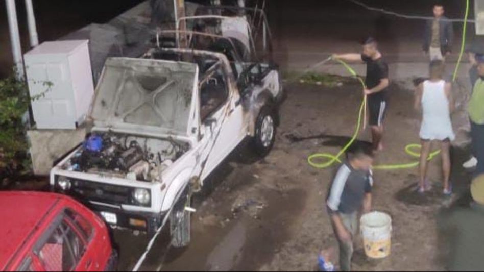 Meghalaya: Miscreants hurl petrol bomb at police vehicle in Mawlai Police Station Meghalaya: Miscreants hurl petrol bomb at police vehicle in Mawlai Police Station