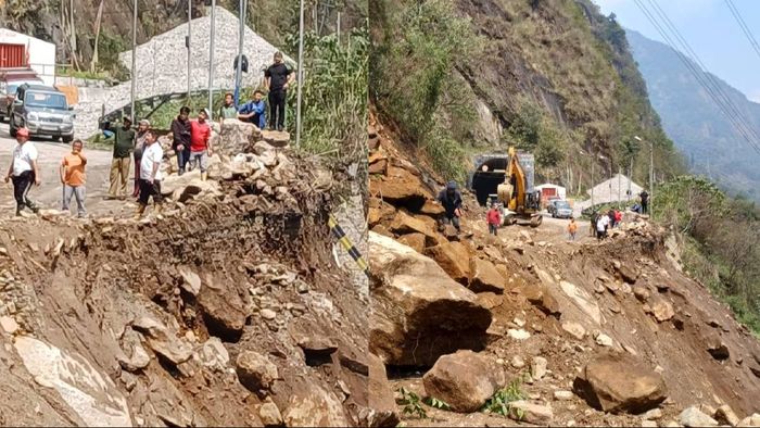 Critical Road Linking Chungthang to Mangan Blocked Due to Landslide, North Sikkim Continues to Grapple with Aftermath of GLOF Disaster