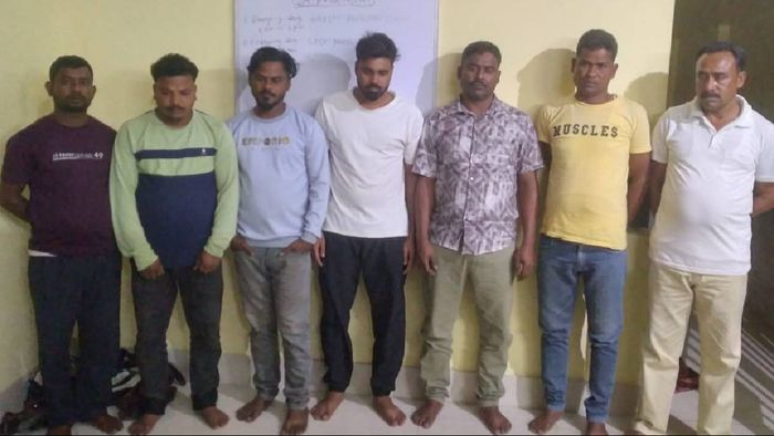 Seven individuals arrested in a police raid at Kajalgaon police station for illegal IPL gambling