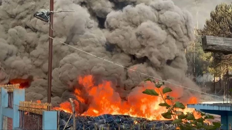 Meghalaya: Massive fire engulfs Shillong's PHE storage facility, no casualties reported Meghalaya: Massive fire engulfs Shillong's PHE storage facility, no casualties reported