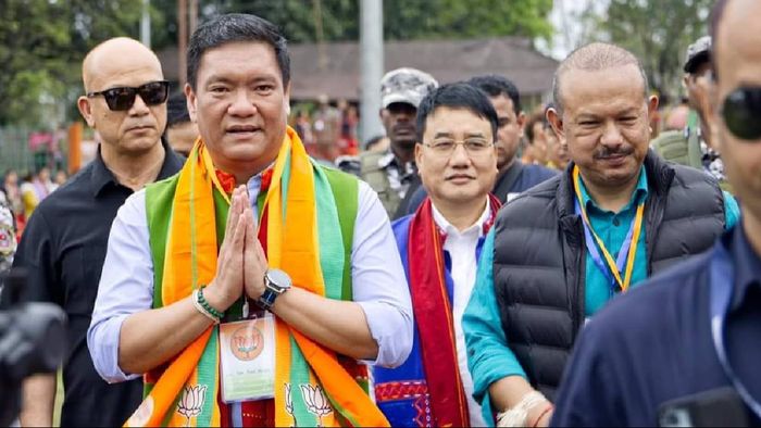 Arunachal CM Pema Khandu launches BJP campaign in Pasighat